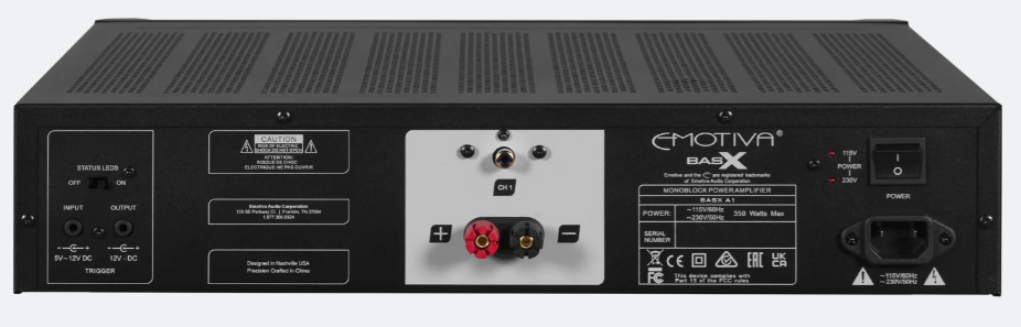 Emotiva BasX A1 Monoblock Power Amplifier (1 Channel) - image 2